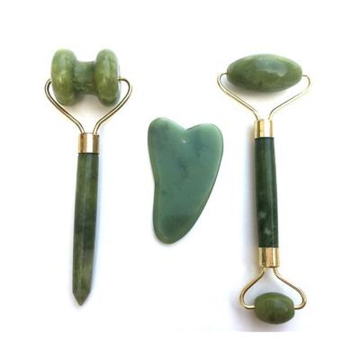 China Jade Roller With Gua Sha scraping Guashas box category aa skin F36 pour Guasha scraping Rose Calcite Quartz Wing Natural Gua Sha Giok wholesale for sale