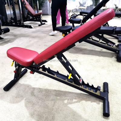 China Indoor Durable Commercial Adjustable Indoor Fitness Dumbbell Bench Training Gym Slope Bench for sale