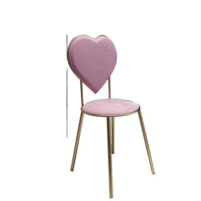 China Contemporary gold frame heard design with colorful velvet cushion linear backrest dining chair for sale