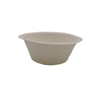 China Food Grade Eco Traditional Biodegradable Disposable Sugar Cane Bagasse Pulp 9oz Ribbed Round Bowl for sale