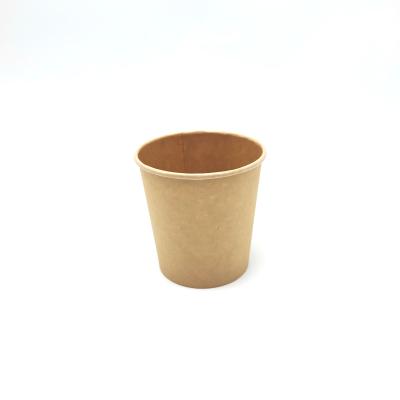 China Competitive Price Minimalist Non-Plastic Environmental Friendly Bamboo Paper Cups Ice Cream Container Soup Bowl for sale