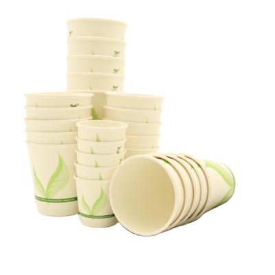 China Double Wall Logo Printed Paper Cups Biodegradable PLA Disposable Custom Free Tea Hot Coffee Mugs 10 Ounce for sale