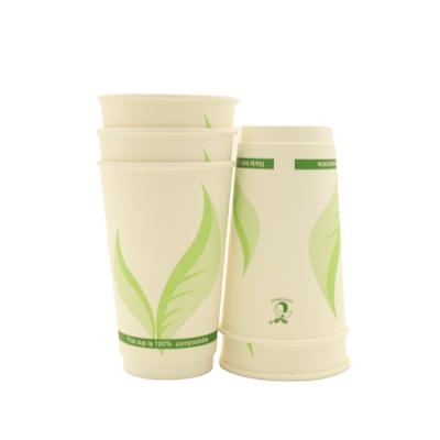 China 16oz Biodegradable Paper Logo Hot Disposable Double Wall Wholesale Printing Custom Coffee Cups for sale