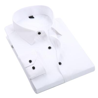 China Cotton Polyester Anti-pilling White Formal Shirt For Men for sale