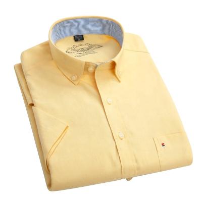 China 100%cotton Formal Short Sleeve Anti-pilling Men's Shirts for sale