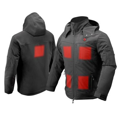 China Breathable Heated Electricity Winter Jacket With 5 Heat Zones for sale