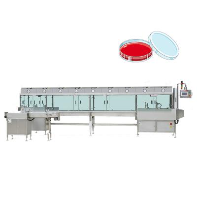 China Diagnostic and Pharmaceutical Aseptic Automatic Petri Dish Cell Culture Media Filling Machine for IVD for sale