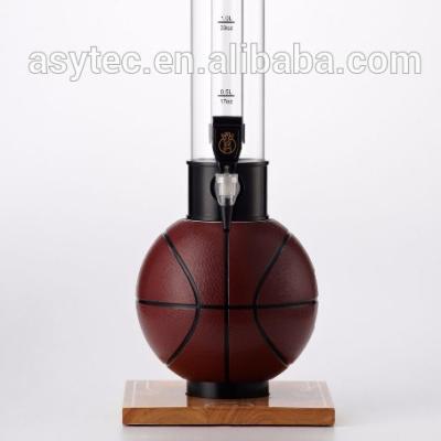 China Beer Party Beer Dispenser Basketball Beer Tower With Ice Tube Sports Drink Dispenser With Cooling for sale