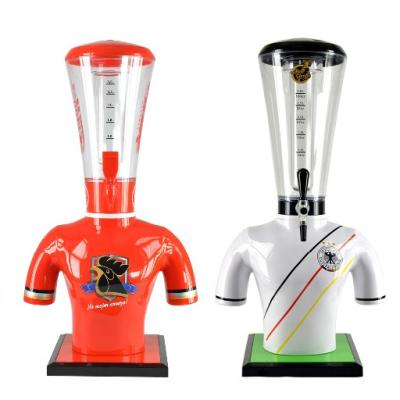 China Beer Party Beer Dispenser Sports Player Drink Dispenser With Ice Tube Sports Beer Tower With Cooling for sale