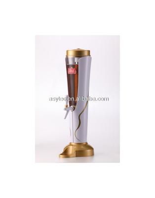 China Popular Beer Party Beer Dispenser Beer Tower With Ice Tube 3L Beer Dispenser With Cooling for sale