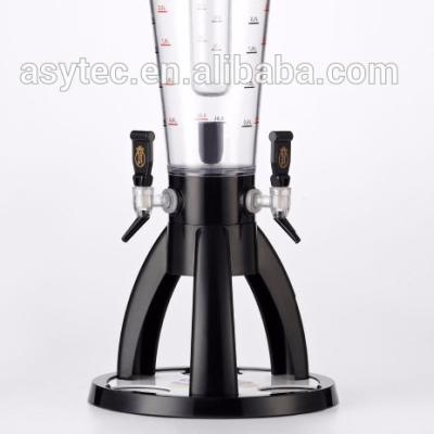 China Beer Party Beer Dispenser Tripod Beer Tower with Plastic Ice Tube Beverage Dispenser for sale