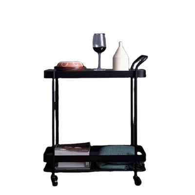 China New Design 2021 Sustainable Kitchen Bathroom Flodable Storage Rack With Handcart for sale