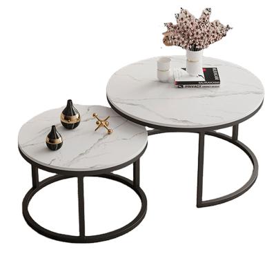 China Hot Sale Modern Living Room Round Marble Coffee Tables for sale