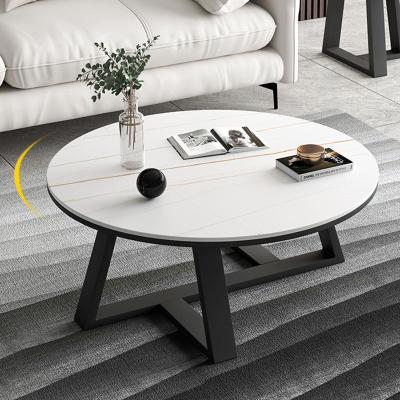 China Factory Direct Hot Sale Modern Living Room Modern Luxury Round Marble Coffee Tables for sale