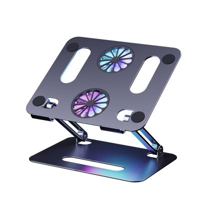 China Boneruy Factory Fans Adjustable 14-17.3 Inch Aluminum Foldable Laptop Desk Folding Stand for sale