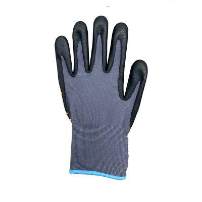 China Durable PU Beaded Polyester Protected Hand Gloves for sale