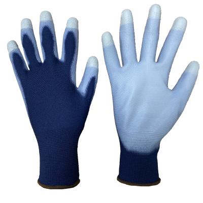 China Micro Touch PU Carbon Fiber Anti Slip Water Proof Anti Static Work Safety Anti Slip Gloves for sale