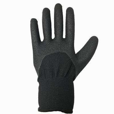 China Personal Care Winter Nitrile Three Quarter Polyester Thickened Work Gloves for sale