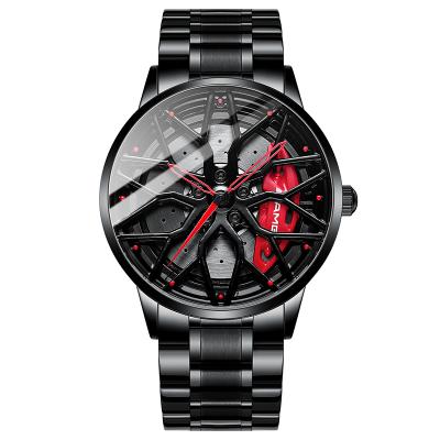 China Wholesale Custom Rim Logo Rim Clock Car Wheel Watch Day/Date NEKTOM AMG Quartz Wrist Watch Male Luxury Men Watches for sale