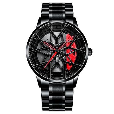 China Day / Date Quartz Custom Design Sports Car Wheel Mens Cool Gift Watch for sale