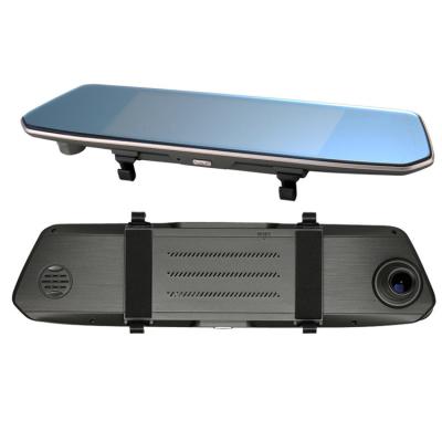 China 7 Inch Car Dvr Dash Cam Streaming 1080P Rearview Mirror VCR Auto Dual Lens Keeper With V-7 Rear View Camera for sale