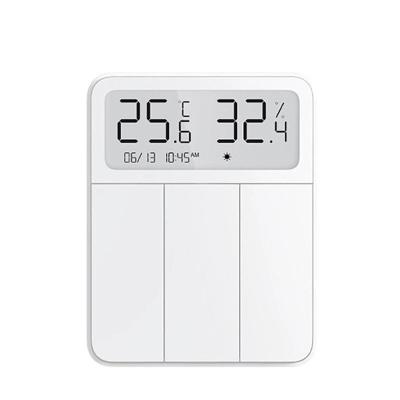 China APP Control 1 2 3 Strip Xiaomi BTE MESH Smart Temperature Screen Display Wireless Switch for sale