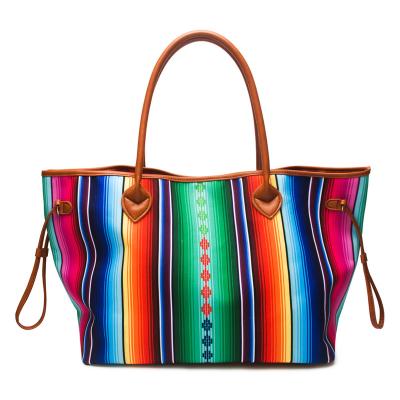 China NATIONAL Free Shipping Eco-Friendly Women Tote Aztec Canvas Handbag Premium Totebag For Women DMA71086 for sale