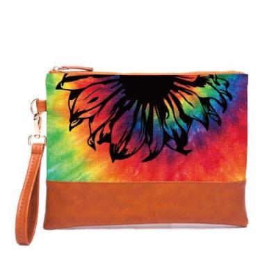 China NATIONAL Adult Women Portable Zipper Dye Sunflower Clutch Bags Cosmetic Accessories Closer In Stock DMA61616 for sale