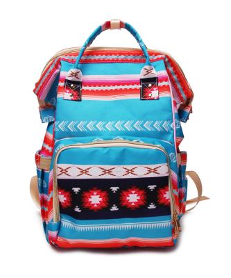 China 2021 NATIONAL Wholesale Portable Multifunctional Luxury Aztec Pattern Diaper Backpack Large DMA71276 for sale