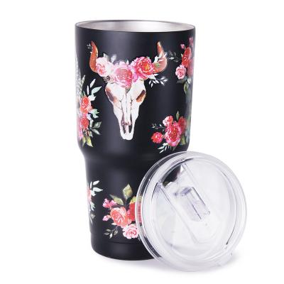 China Viable Cactus Leopard Insulated Beef Tumblers Mugs RTS 30oz 900ml Thermos Cup Mother's Day Tumbler DMA81175 for sale