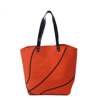 China NATIONAL Unique Rts Basketball Sports Magnetic Snap Closure Handbags Canvas Tote Bag DMA7295 for sale