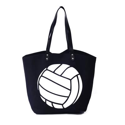 China Large Canvas Volleyball Tote Bag Sports Prints Utility Tote Beach Bag Travel Bag DMA7348 for sale