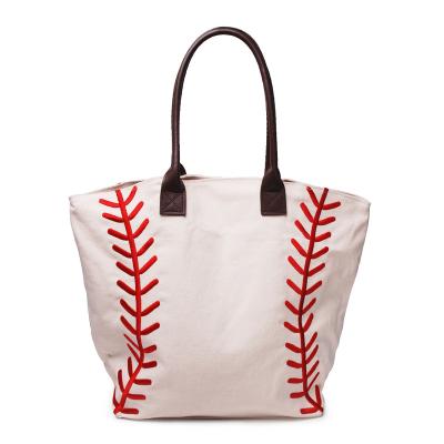 China 2021 NATIONAL Brand Baseball Shoulder Bag Designer Casual Travel Beach White Sport Tote Bag DMA5281 for sale