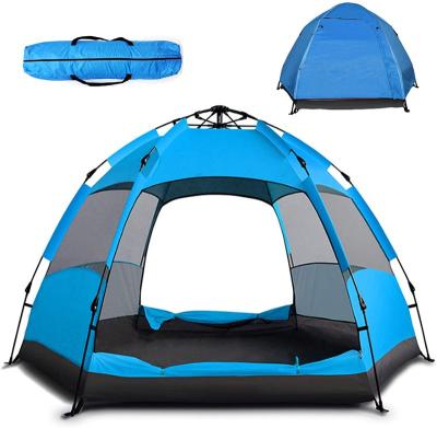 China Camouflage/Field Game Amazon Family Easy Carry Cabin Wild Instant Quickly Automatic Opening Camp Camping Pop up Beach Hexagon Tent Pantone Waterproof for sale