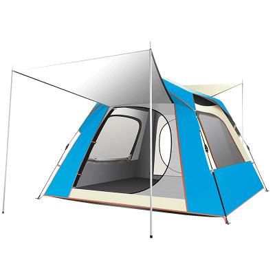 China Portable Outdoor Large Scale Noise Proof Windproof And Rainproof Four Person Camping Tent for sale