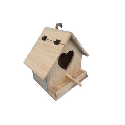 China Custom Diy Handmade Wood Nest New Product Factory Supplier Gift Viable High Quality Hot Selling Wild Bird House for sale