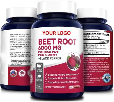 China DETOX Vegan Beet Root Heart Chews Chewable Red Beet Blood Pressure Nitric Oxide Boost Energy Immune System Gummy Booster for sale