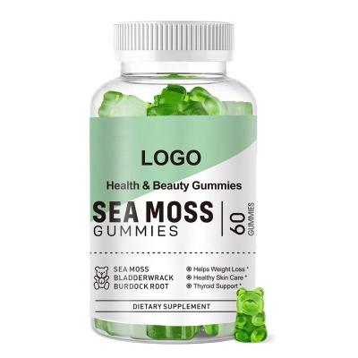 China immune & Customized Irish Sea Sea Moss Gummies Customized Vegan Sea Moss Bladderwrack Burdock Root Immune Supplement Booster for sale