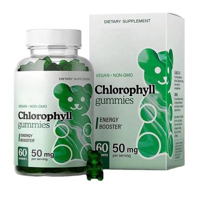 China Clean & Detox Energy Booster Blood Health Vegan Chlorophyll Gummies Support Liver And Bowel Support Low Calorie Detoxification for sale