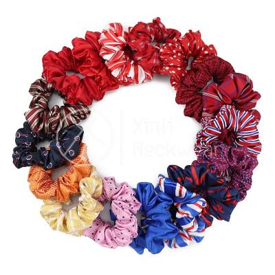 China Fashion handmade polyester woven hair bands collection multicolor elastic premium designs custom hair scrunchies for girls for sale