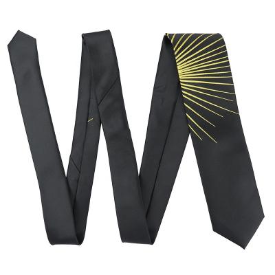 China 100% Cheap Quality Mens Ties Single Panel Black Sunlight Woven Handmade Jacquard Neck Ties for sale