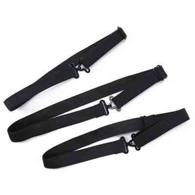 China 100% Handmade Pre Made Tie Up Polyester Black Bow Tie Elastic Belt Bands Accessories Cheap Quality Bowtie Straps Adjustable Elastic for sale