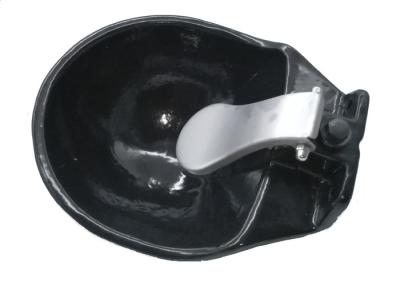 China Diary Durable Cow Horse Cattle Water Bowls Black Enamelled Surface for sale