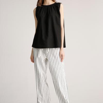 Cina Ladies Striped Llinen Cotton Pant in vendita