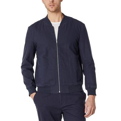 China Outwear relampagan para arriba la chaqueta de bombardero elegante del peso ligero de lino casual de la ropa para los hombres en venta