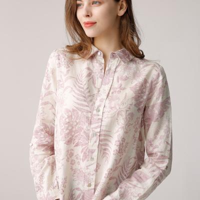 Chine Les dessus de toile occasionnels de dames rose-clair ouvrent la longue douille de Placket avec Tab Cuff roulé à vendre