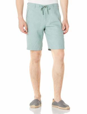 China Adjustable Drawstring Linen Beach Shorts Mens Low Waist Shorts Lightweight for sale