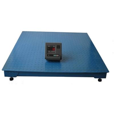 China Customizable Automation Sensors Digital Weight Scale Machine Platform Floor Scale Ruijia 1x1m 2000kg Industrial Scale Platform Floor Scale With Weighing Indicator for sale