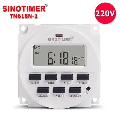 China 7 Days 24 Hours Digital AC 220V Industrial Automatic Timer Controller SINOTIMER Programmable Microcomputer Microcomputer Time With Brand New Relay Inside And Countdown Function for sale