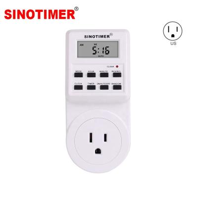 China 7 Days 24 Hours Programmable Time Switch USA Plug In Digital Weekly Programmable Electric Wall Power Socket Timer Switch Outlet Time Clock AC 110V for sale